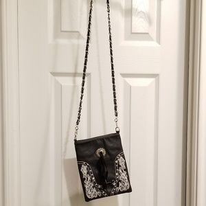 Leather chain purse